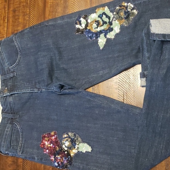 Anthropologie Pilcro and the Letterpress Slim Sequin Boyfriend Jeans - Picture 3 of 7
